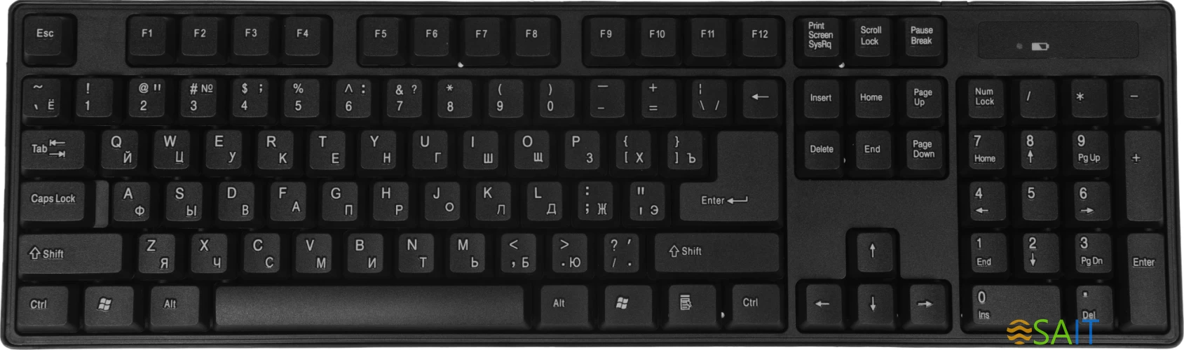 Клавиатура + мышь Defender #1 C-915 RU клав:черный мышь:черный USB беспроводная (45915)