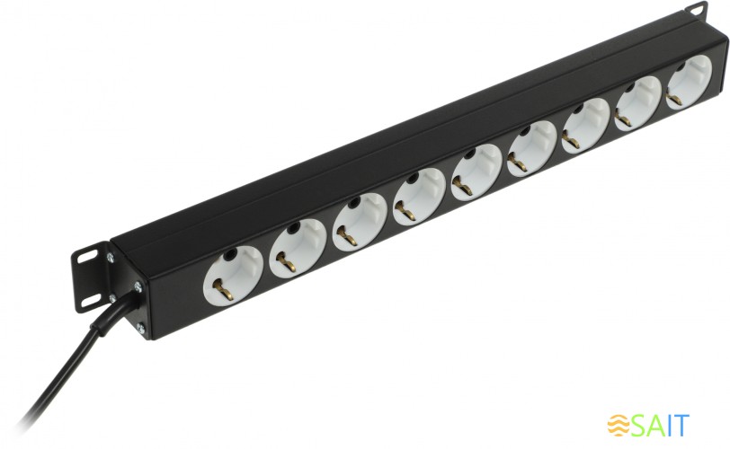 Блок распределения питания ЦМО БР-9П-Ш-9005 гор.размещ. 9xSchuko базовые 10A Schuko 2м