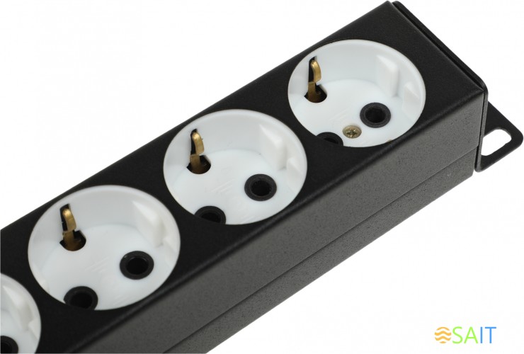 Блок распределения питания ЦМО БР-9П-Ш-9005 гор.размещ. 9xSchuko базовые 10A Schuko 2м