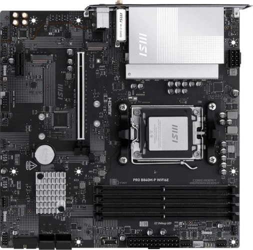 Материнская плата MSI PRO B840M-P WIFI6E SocketAM5 AMD B840 4xDDR5 ATX AC`97 8ch(7.1) 2.5Gg RAID+HDMI