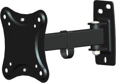 Кронштейн для телевизора Hama R1 118151 черный 10"-27" макс.15кг настенный поворот и наклон