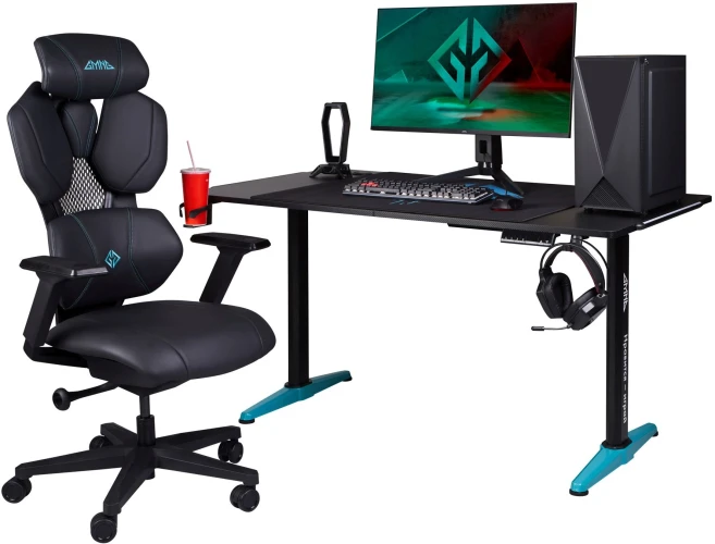 Кресло игровое GMNG GG-CH210B черный сиденье черный кожзам с подголов. крестов. пластик черный пластик черный