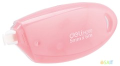 Лента коррект. Deli EH20001 6мх5мм ассорти корпус белый блистер