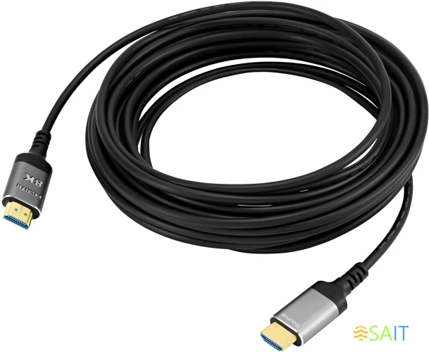 Кабель аудио-видео Digma HDMI 2.1 AOC HDMI (m)/HDMI (m) 10м. позолоч.конт. черный (HDMI-AOC2.1-10)