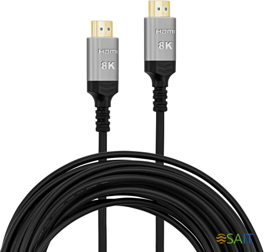 Кабель аудио-видео Digma HDMI 2.1 AOC HDMI (m)/HDMI (m) 10м. позолоч.конт. черный (HDMI-AOC2.1-10)