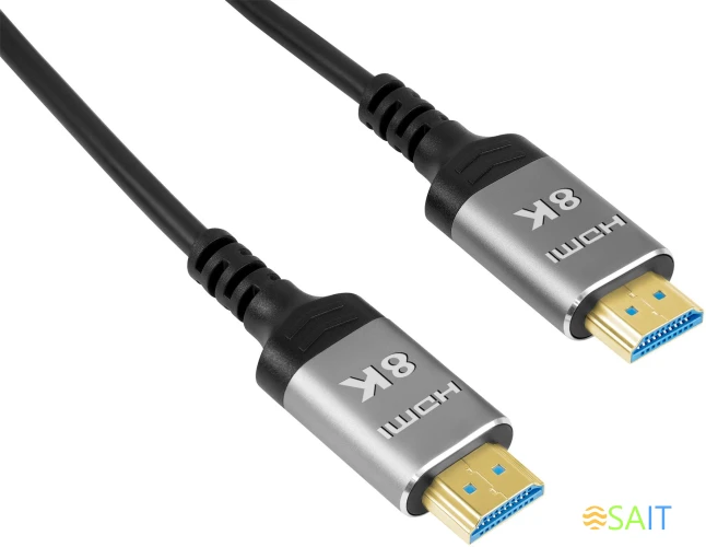 Кабель аудио-видео Digma HDMI 2.1 AOC HDMI (m)/HDMI (m) 10м. позолоч.конт. черный (HDMI-AOC2.1-10)