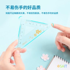 Набор линеек Deli 79540 пластик прозрачный компл.:лин.15см./треуг.2шт./трансп.