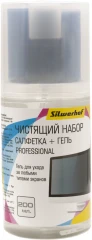 Чистящий набор (салфетка + гель) Silwerhof для экранов и оптики 200мл