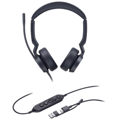 Гарнитура проводная Yealink UH44 Dual UC USB-C/A