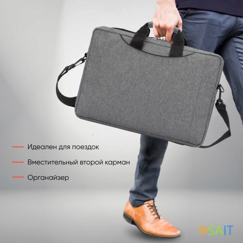 Сумка для ноутбука 15.6" PC Pet PCP15B2GY серый/черный полиэстер