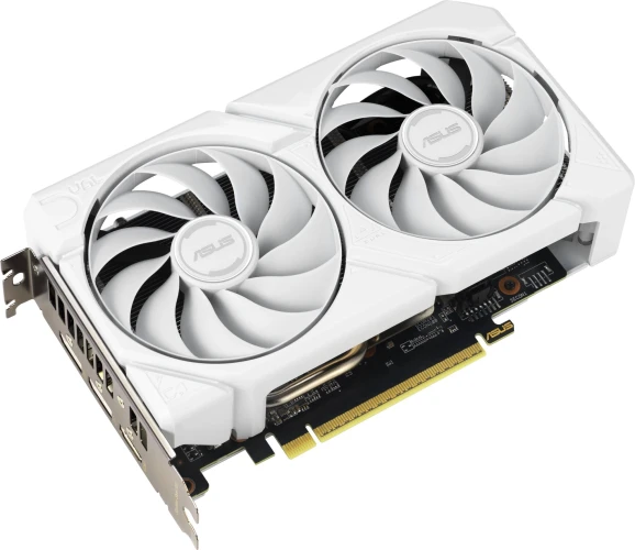 Видеокарта Asus PCI-E 5.0 DUAL-RX9060XT-16G-WHITE AMD Radeon RX 9060XT 16Gb 128bit GDDR6 2620/20000 HDMIx1 DPx2 HDCP Ret