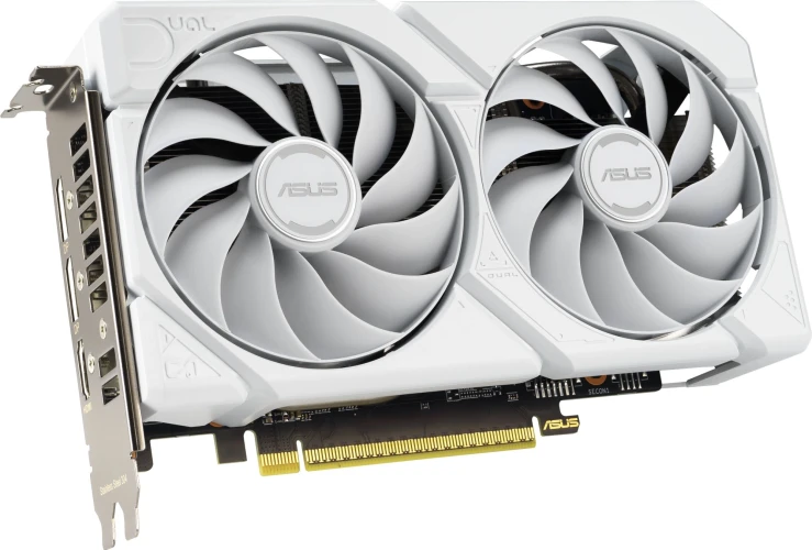 Видеокарта Asus PCI-E 5.0 DUAL-RX9060XT-16G-WHITE AMD Radeon RX 9060XT 16Gb 128bit GDDR6 2620/20000 HDMIx1 DPx2 HDCP Ret