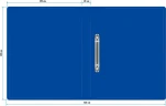 Папка на 2-х кольцах Silwerhof Eco A4 пластик 0.5мм кор.18мм синий