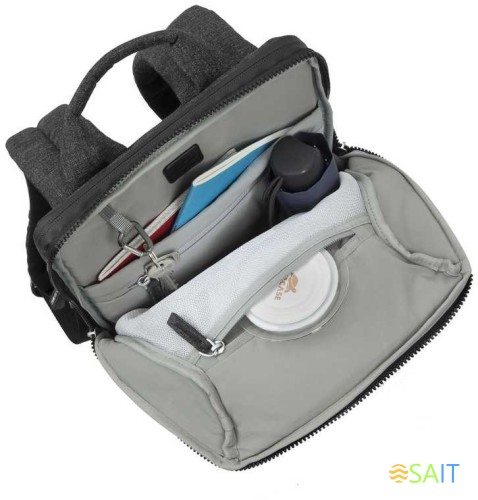 Рюкзак для ноутбука 13.3" Riva 8825 черный полиуретан/полиэстер