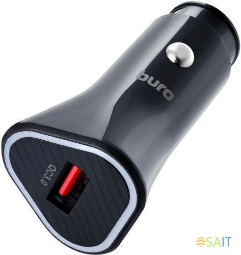 Автомобильное зар./устр. Buro BUCL1 18W 3A (QC) USB-A универсальное черный (BUCL18P100BK)