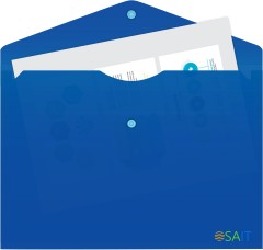 Конверт на кнопке Бюрократ -PK803ANBLU A4 непрозрачный пластик 0.18мм синий