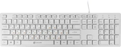Клавиатура Оклик 500M белый USB slim Multimedia