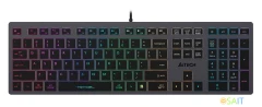 Клавиатура A4Tech Fstyler FX60 серый USB slim LED (FX60 GREY / NEON)