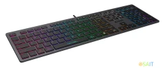 Клавиатура A4Tech Fstyler FX60 серый USB slim LED (FX60 GREY / NEON)