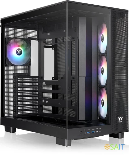 Корпус Thermaltake View 380 XL TG ARGB черный без БП ATX 5x120mm 2x140mm 2xUSB3.0 audio bott PSU
