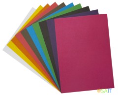 Картон цветной Silwerhof ассорти немелованная 10л. 10цв. A4 Веселый павлин 230г/м2 1диз. ПЭТ (упак.:25шт)