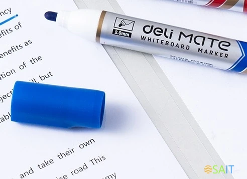 Маркер для досок Deli EU052-BL Mate пулевидный пиш. наконечник 2мм 1цв. синий коробка