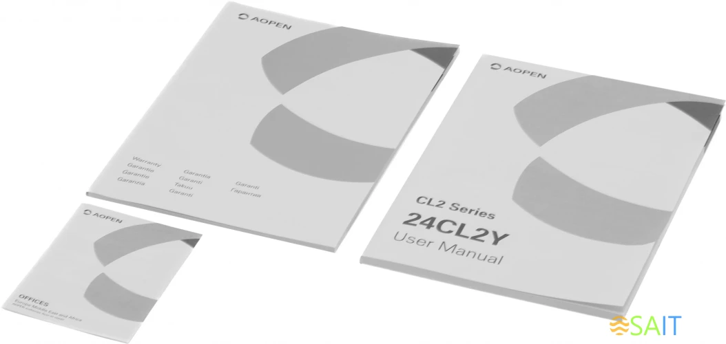 Монитор Aopen 23.8" 24CL2YEbmirx черный IPS LED 1ms 16:9 HDMI M/M матовая HAS Piv 1000:1 250cd 178гр/178гр 1920x1080 100Hz FreeSync VGA 2.3кг