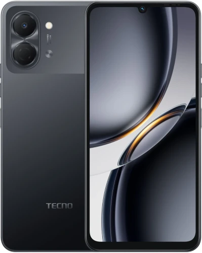 Смартфон Tecno Spark Go 3 64Gb 4Gb черный моноблок 3G 4G 2Sim 6.75" 720x1600 Android 15 13Mpix 802.11 a/b/g/n/ac NFC GPS GSM900/1800 Protect microSD max1024Gb