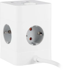 Сетевой удлинитель Buro BU-PTE4.1UC-W 1.5м (4 розетки) белый (коробка)