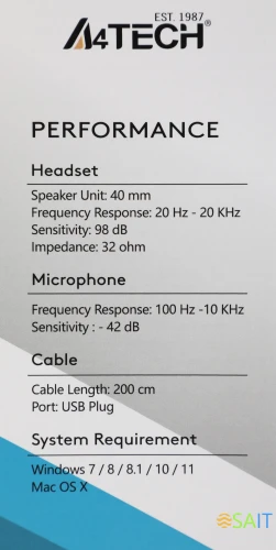 Наушники с микрофоном A4Tech Fstyler FH150U белый/серый 2м накладные USB оголовье (FH150U WHITE)