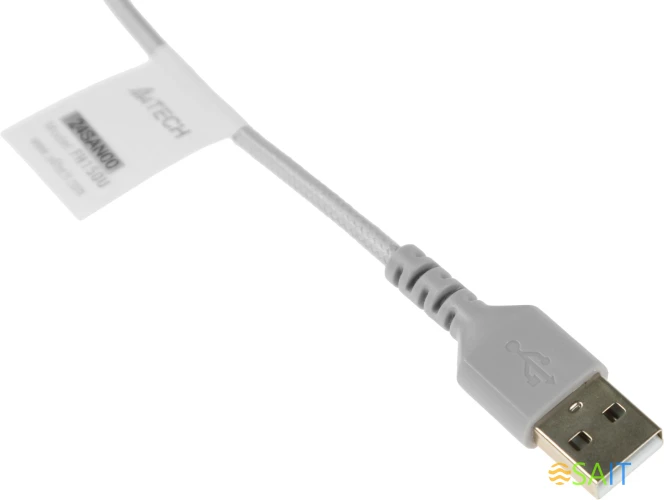 Наушники с микрофоном A4Tech Fstyler FH150U белый/серый 2м накладные USB оголовье (FH150U WHITE)