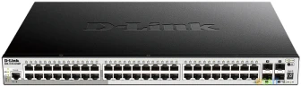 Коммутатор D-Link DGS-1510-52XMP DGS-1510-52XMP/A2A (L2+) 48x1Гбит/с 4SFP+ 48PoE 370W управляемый