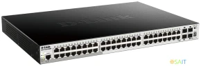 Коммутатор D-Link DGS-1510-52XMP DGS-1510-52XMP/A2A (L2+) 48x1Гбит/с 4SFP+ 48PoE 370W управляемый