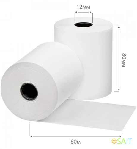 Лента чековая Cactus CS-RT80-80 80мм 80м 12mm термобумага (80)