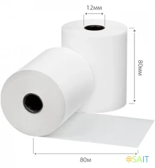 Лента чековая Cactus CS-RT80-80 80мм 80м 12mm термобумага (80)