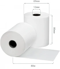 Лента чековая Cactus CS-RT80-80 80мм 80м 12mm термобумага (80)