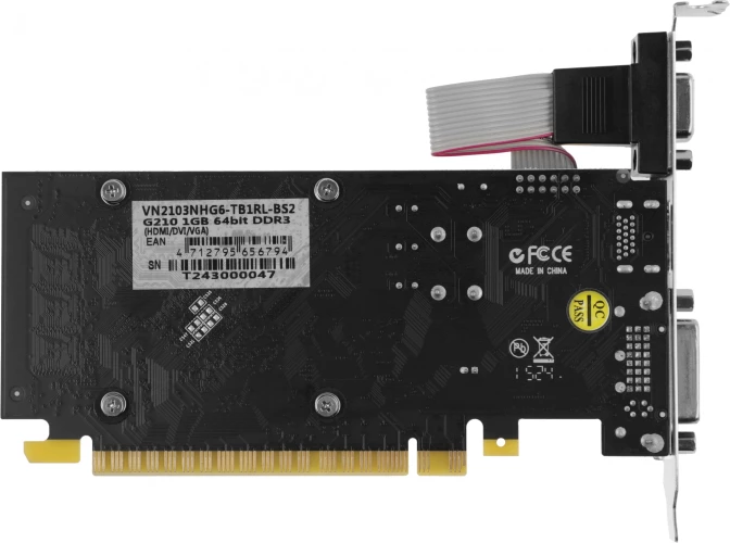 Видеокарта Biostar PCI-E 2.0 G210-1GB D3 LP NVIDIA GeForce 210 1Gb 64bit DDR3 589/1333 DVIx1 HDMIx1 CRTx1 Ret low profile