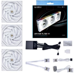 Вентилятор для корпуса Lian-Li Uni Fan TL 120 ARGB 120х120x28 белый 7-pin 33дБ (упак.:3шт) (G99.12TL3W.00) Ret