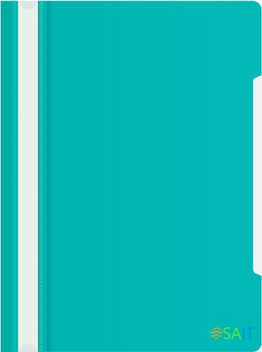 Папка-скоросшиватель Бюрократ -PS20TURG A4 прозрач.верх.лист пластик бирюзовый 0.12/0.16