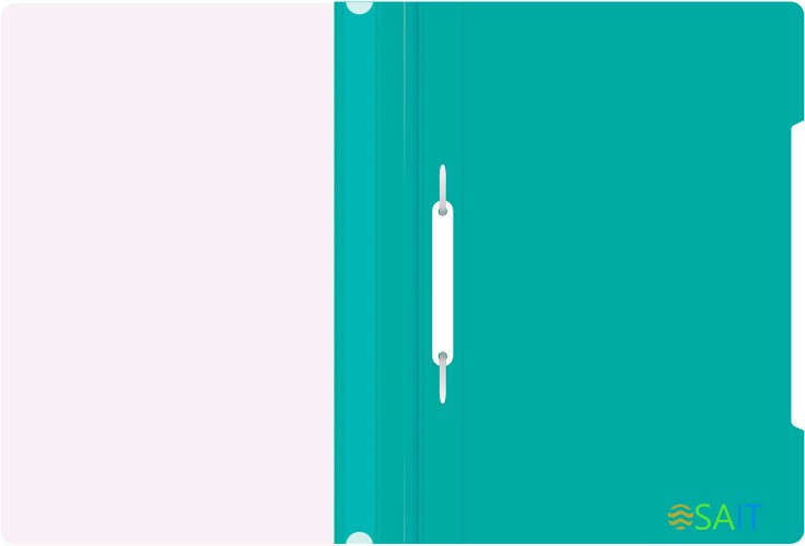 Папка-скоросшиватель Бюрократ -PS20TURG A4 прозрач.верх.лист пластик бирюзовый 0.12/0.16