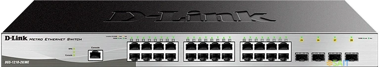 Коммутатор D-Link DGS-1210-28/ME/P/B 24x1Гбит/с 24xКомбо(1000BASE-T/SFP) управляемый