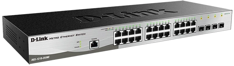 Коммутатор D-Link DGS-1210-28/ME/P/B 24x1Гбит/с 24xКомбо(1000BASE-T/SFP) управляемый