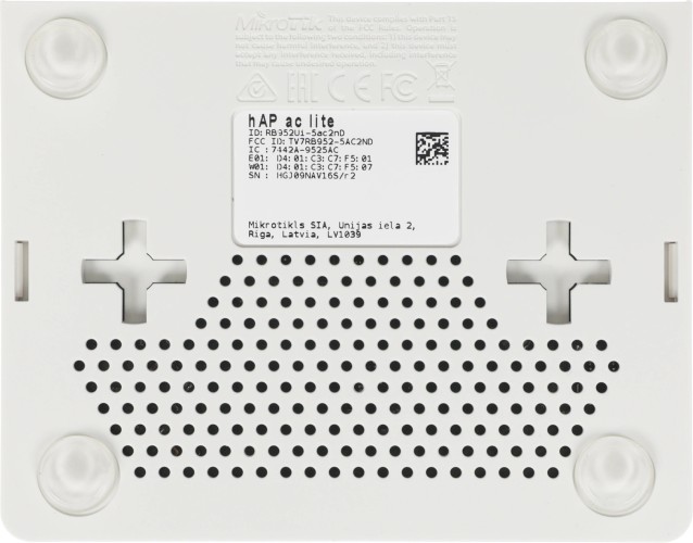 Роутер беспроводной MikroTik hAP ac lite (RB952UI-5AC2ND) AC750 10/100BASE-TX белый