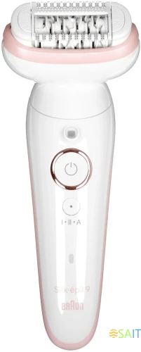 Эпилятор Braun SES9-030 скор.:2 насад.:3 от электр.сети от аккум. белый/розовый