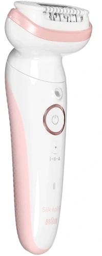 Эпилятор Braun SES9-030 скор.:2 насад.:3 от электр.сети от аккум. белый/розовый