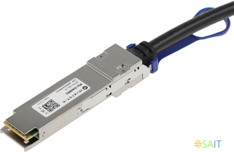 Кабель DAC MikroTik XQ+DA0001 100Гбит/с пассив. 1м черный QSFP28-QSFP28
