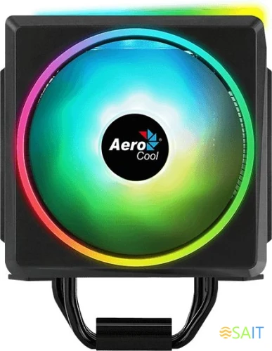 Устройство охлаждения(кулер) Aerocool Cylon 4F ARGB Soc-AM5/AM4/1200/1700/1851 черный 4-pin 14-26dB Al+Cu 145W 550gr Ret (CYLON 4F ARGB PWM 4P)