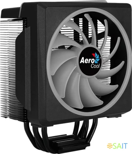 Устройство охлаждения(кулер) Aerocool Cylon 4F ARGB Soc-AM5/AM4/1200/1700/1851 черный 4-pin 14-26dB Al+Cu 145W 550gr Ret (CYLON 4F ARGB PWM 4P)