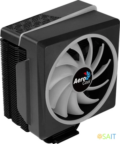 Устройство охлаждения(кулер) Aerocool Cylon 4F ARGB Soc-AM5/AM4/1200/1700/1851 черный 4-pin 14-26dB Al+Cu 145W 550gr Ret (CYLON 4F ARGB PWM 4P)