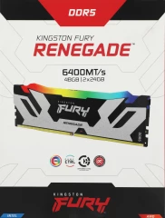 Память DDR5 2x24GB 6400MHz Kingston KF564C32RSAK2-48 Fury Renegade XMP RGB RTL Gaming PC5-51200 CL32 DIMM 288-pin 1.4В kit с радиатором Ret
